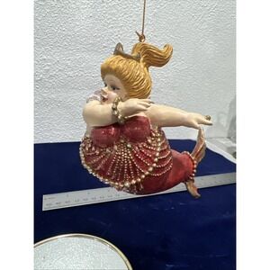 Katherine's Collection Chubby Mermaid Christmas Ornament 4x3.5 Inch